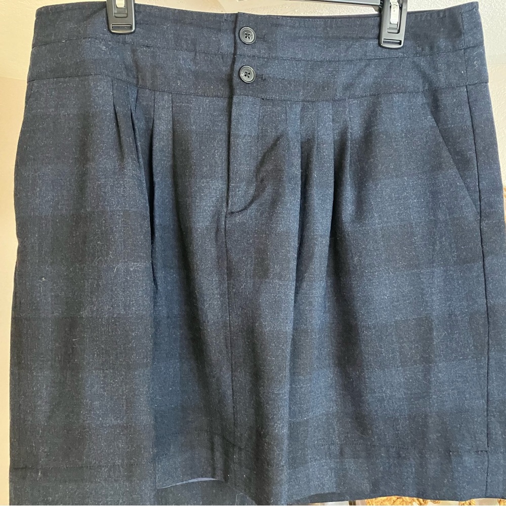 Gap Size L Tall Plaid Skirt with Pockets 60% Wool